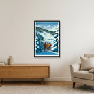Le Praz, Courchevel, France — 59×84cm, 23×33" Black Frame